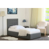 Lit coffre contemporain en tissu gris Xenor