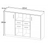 Meuble de rangement moderne chêne/blanc Nylson
