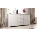Buffet/bahut style campagne 160 cm chêne blanchi/marron Atlanta