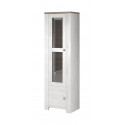 Vitrine style campagne 60 cm chêne blanchi/marron Atlanta
