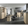 Bureau d'angle contemporain chêne clair Lania