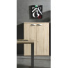Armoire de bureau contemporaine H 117 cm chêne clair Lania