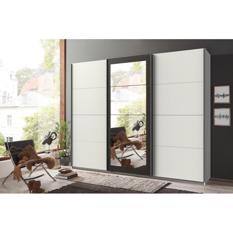 Armoire adulte blanc/anthracite Berlin