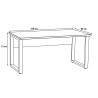 Bureau d'angle contemporain chêne clair Lania