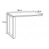 Bureau d'angle contemporain chêne clair Lania