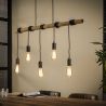 Suspension moderne en bambou 5 lampes Corentin