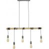 Suspension moderne en bambou 5 lampes Corentin