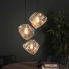 Suspension contemporaine en verre souflé 3 lampes Jack