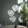 Suspension contemporaine en verre souflé 3 lampes Jack