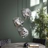 Suspension contemporaine en verre souflé 3 lampes Jack