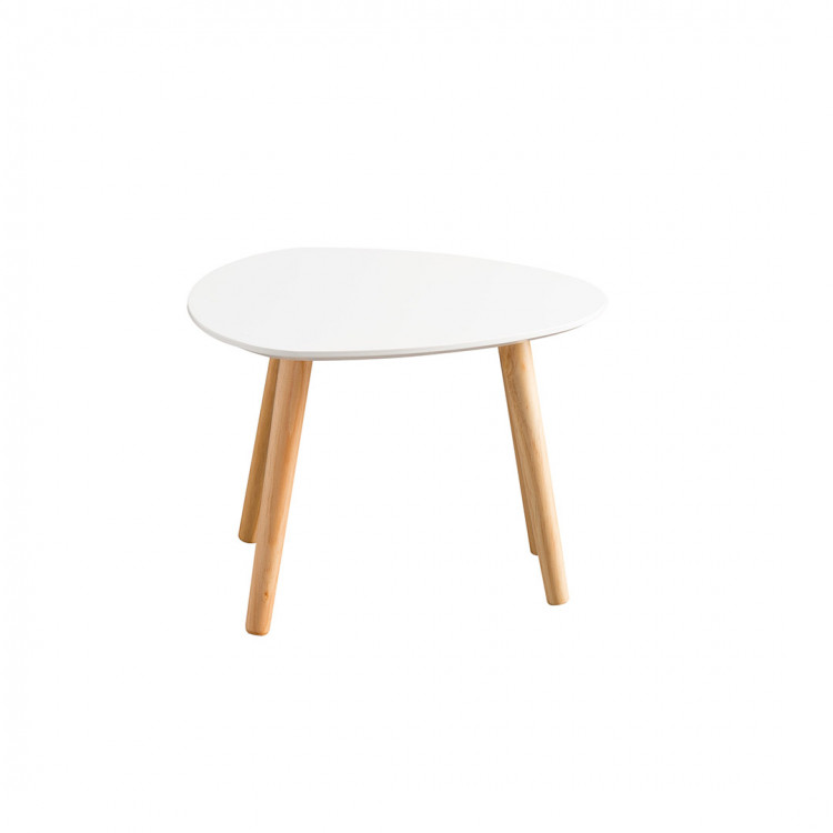 Table basse scandinave chêne/blanc (lot de 3) Mehnir