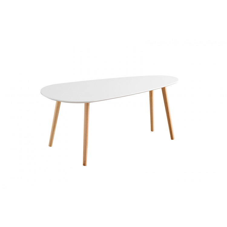 Table basse scandinave chêne/blanc (lot de 3) Mehnir