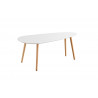 Table basse scandinave chêne/blanc (lot de 3) Mehnir