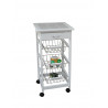Desserte de cuisine blanche style campagne 37 cm Caravel