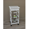 Desserte de cuisine blanche style campagne 37 cm Caravel