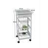 Desserte de cuisine blanche style campagne 37 cm Caravel