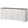 Buffet/bahut 220 cm style campage chêne blanchi/marron Atlanta