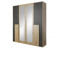 Armoire adulte moderne 200 cm chêne/noir France
