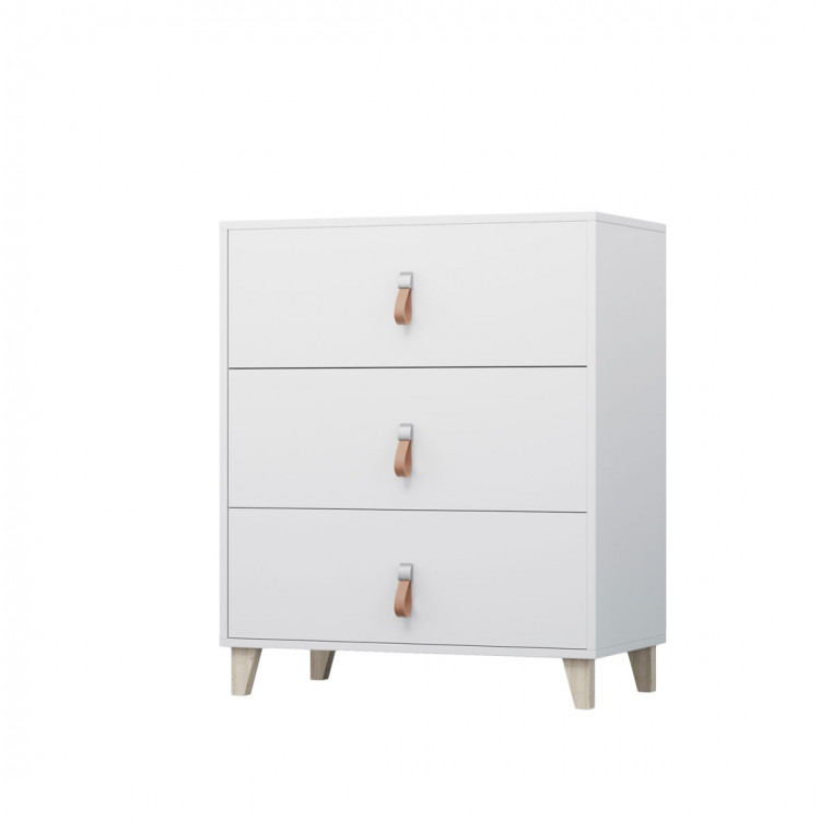 Commode enfant contemporaine blanche 80 cm Fidji