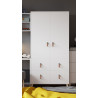 Armoire enfant contemporaine blanche 104 cm Fidji