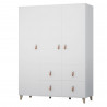 Armoire enfant contemporaine blanche 153 cm Fidji