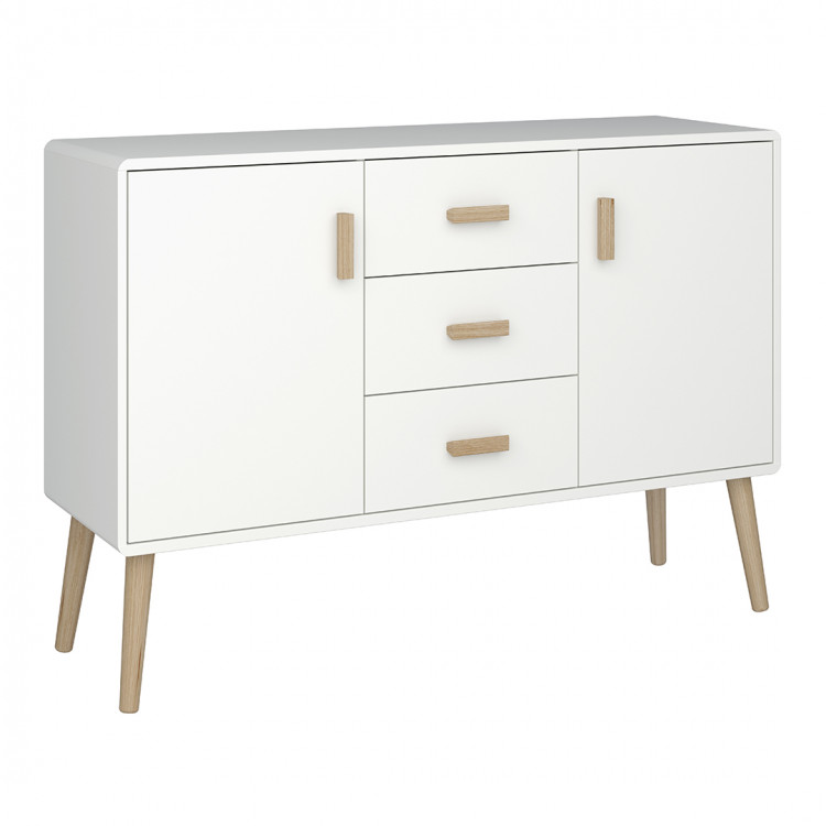 Buffet/bahut scandinave blanc 125 cm Marthy