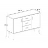 Buffet/bahut scandinave blanc 125 cm Marthy