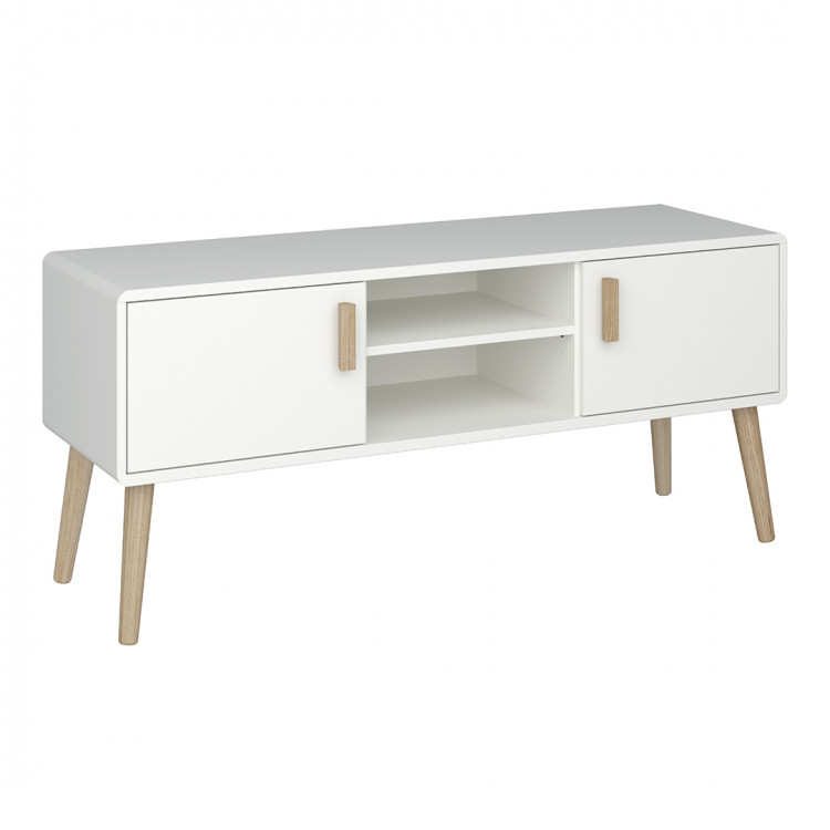 Meuble TV scandinave blanc Marthy