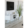Meuble TV scandinave blanc Marthy