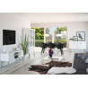 Meuble TV scandinave blanc Marthy