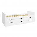 Lit banquette enfant contemporain blanc Bambino
