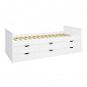 Lit banquette enfant contemporain blanc Bambino