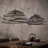 Suspension industrielle en acier gris 2 x Ø50 cm Ashley
