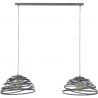 Suspension industrielle en acier gris 2 x Ø50 cm Ashley