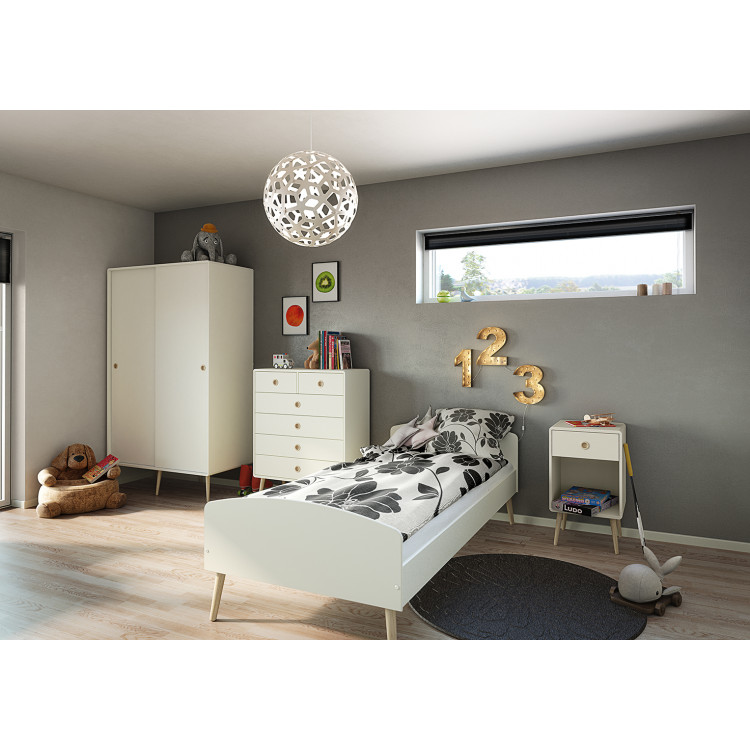 Chambre enfant scandinave blanc/chêne Lucas