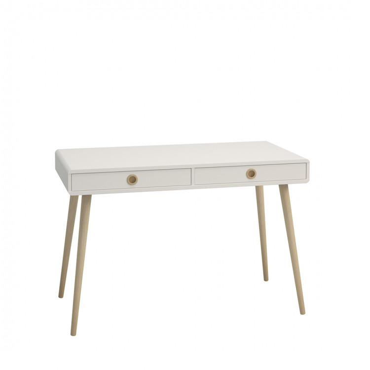 Bureau enfant scandinave blanc/chêne Lucas