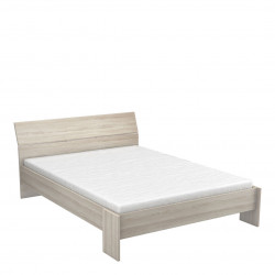 Terre de Nuit Lit tiroir chêne brossé avec sommier et matelas 140x190 pas  cher 