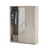 Armoire adulte contemporaine chêne clair Fabienne