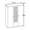 Armoire adulte contemporaine chêne clair Fabienne