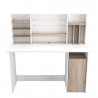 Bureau enfant avec rangement contemporain blanc/chêne Opale