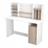 Bureau enfant avec rangement contemporain blanc/chêne Opale