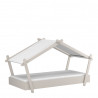 Lit cabane enfant moderne gris clair Mallaury