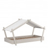 Lit cabane enfant moderne gris clair Mallaury