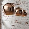 Suspension vintage 3 boules cuivre Disco