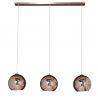 Suspension vintage 3 boules cuivre Disco