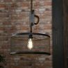 Suspension industrielle en métal gris Ø 40 cm Hector
