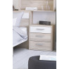 Chevet adulte contemporain chêne/blanc Sandrine