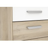 Chevet adulte contemporain chêne/blanc Sandrine