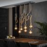 Suspension vintage cordes de jute 7 lampes Albin