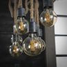 Suspension vintage cordes de jute 7 lampes Albin
